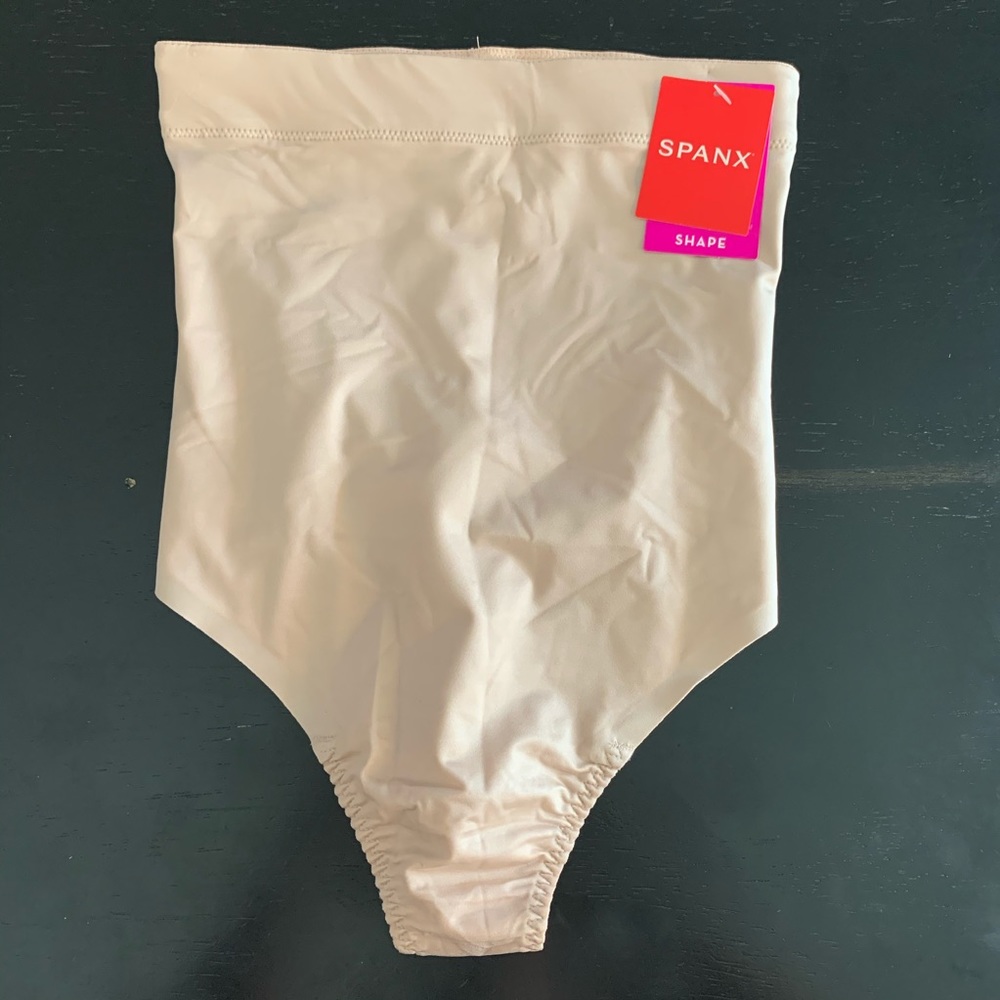 Spanx high waisted “suit your fancy” thong.